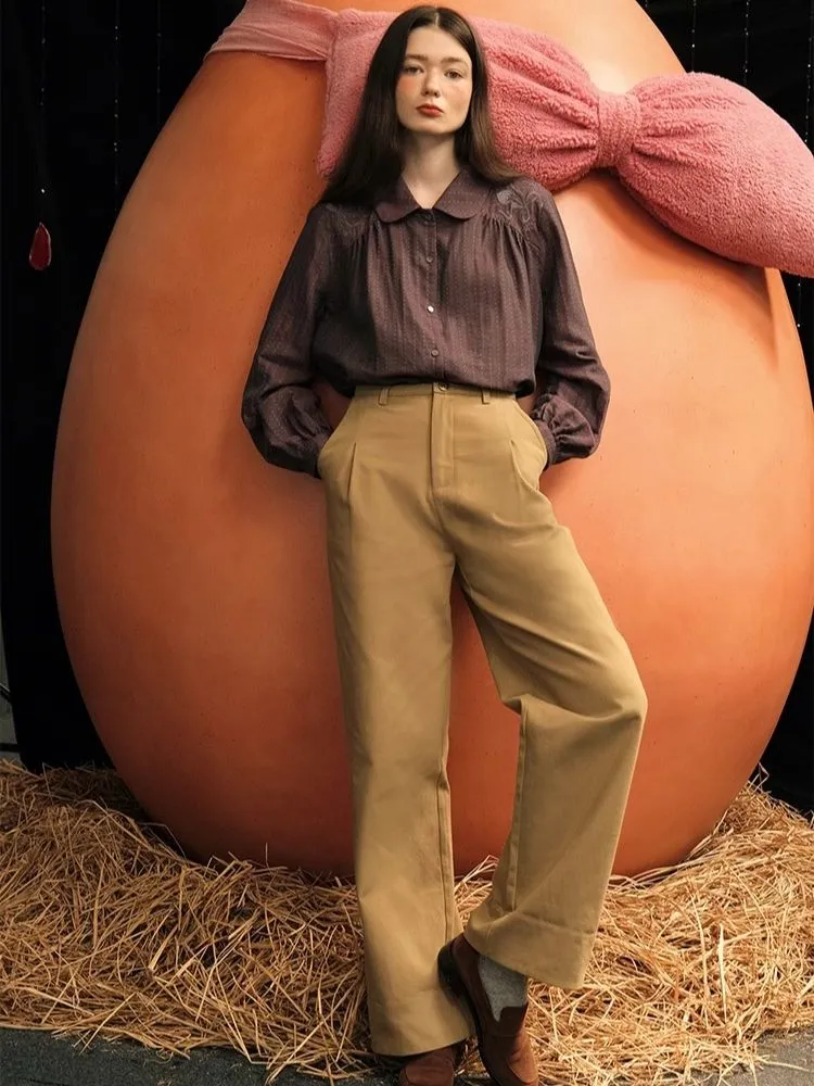 Thickened loose thin waist flap pants【s0000005938】