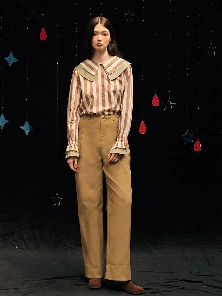 Thickened loose thin waist flap pants【s0000005938】