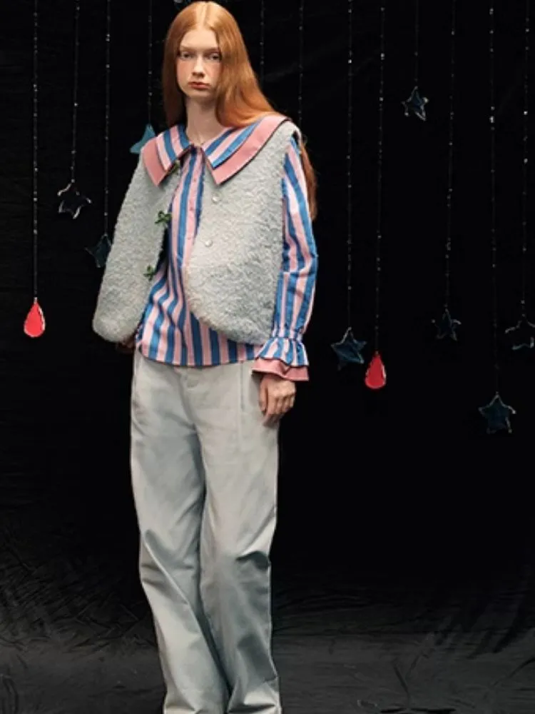 Thickened loose thin waist flap pants【s0000005938】