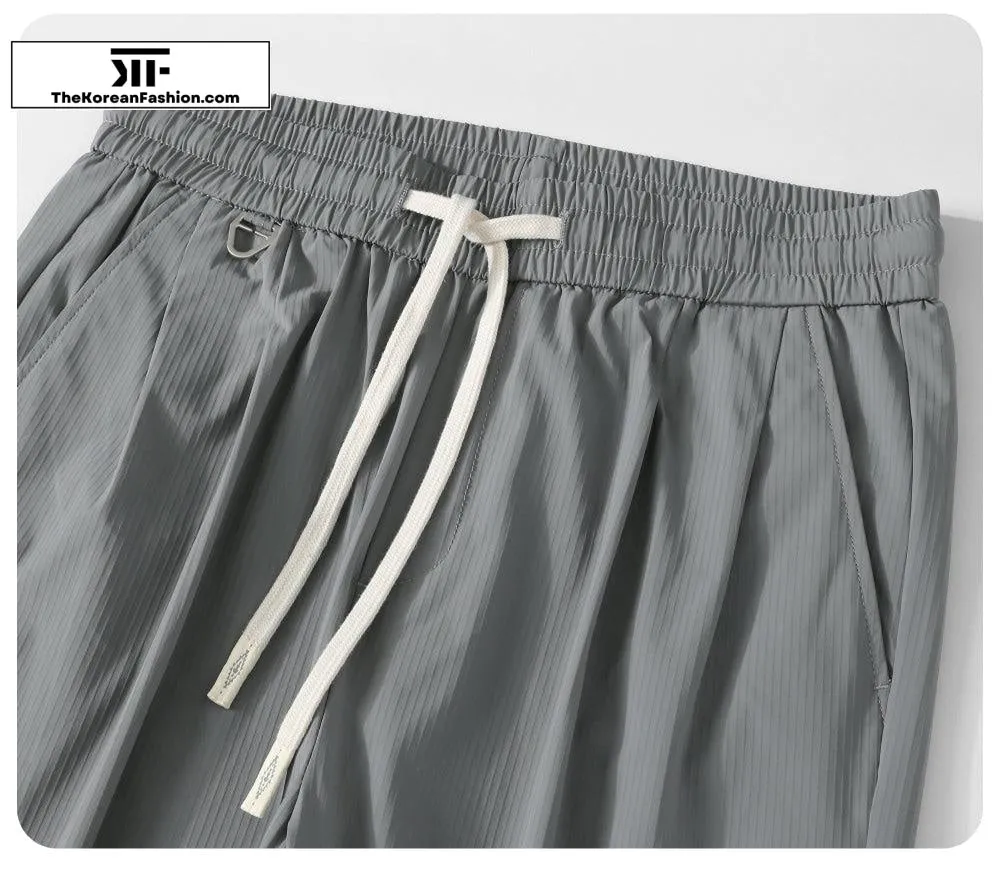 Thin Ice Silk Elastic Waist Pants
