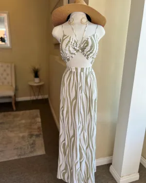 Thin Strap Crop Top w/ Long Pants Set