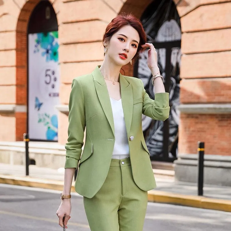 Three-piece Suit Suspenders   Professional Jacket   Suit Pants Women's Spring and Autumn Trousers Overalls Women's Casual Suits Overalls