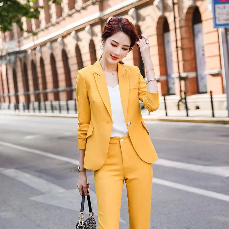 Three-piece Suit Suspenders   Professional Jacket   Suit Pants Women's Spring and Autumn Trousers Overalls Women's Casual Suits Overalls