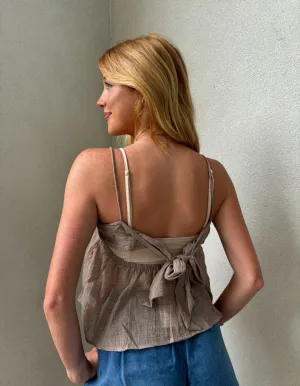 Tie Back Sleeveless Top