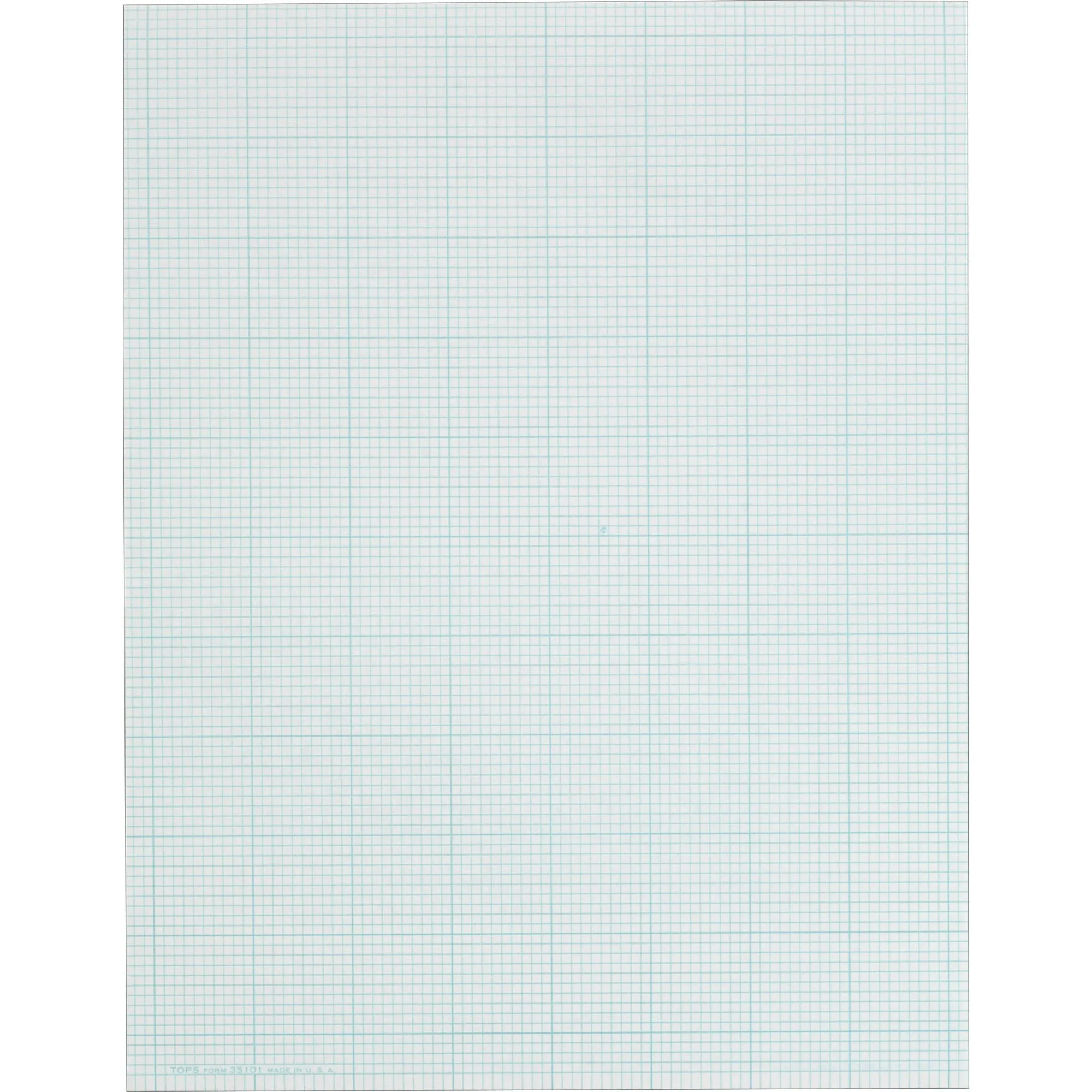 TOPS 10x10 Grid White Cross Section Pad - Letter