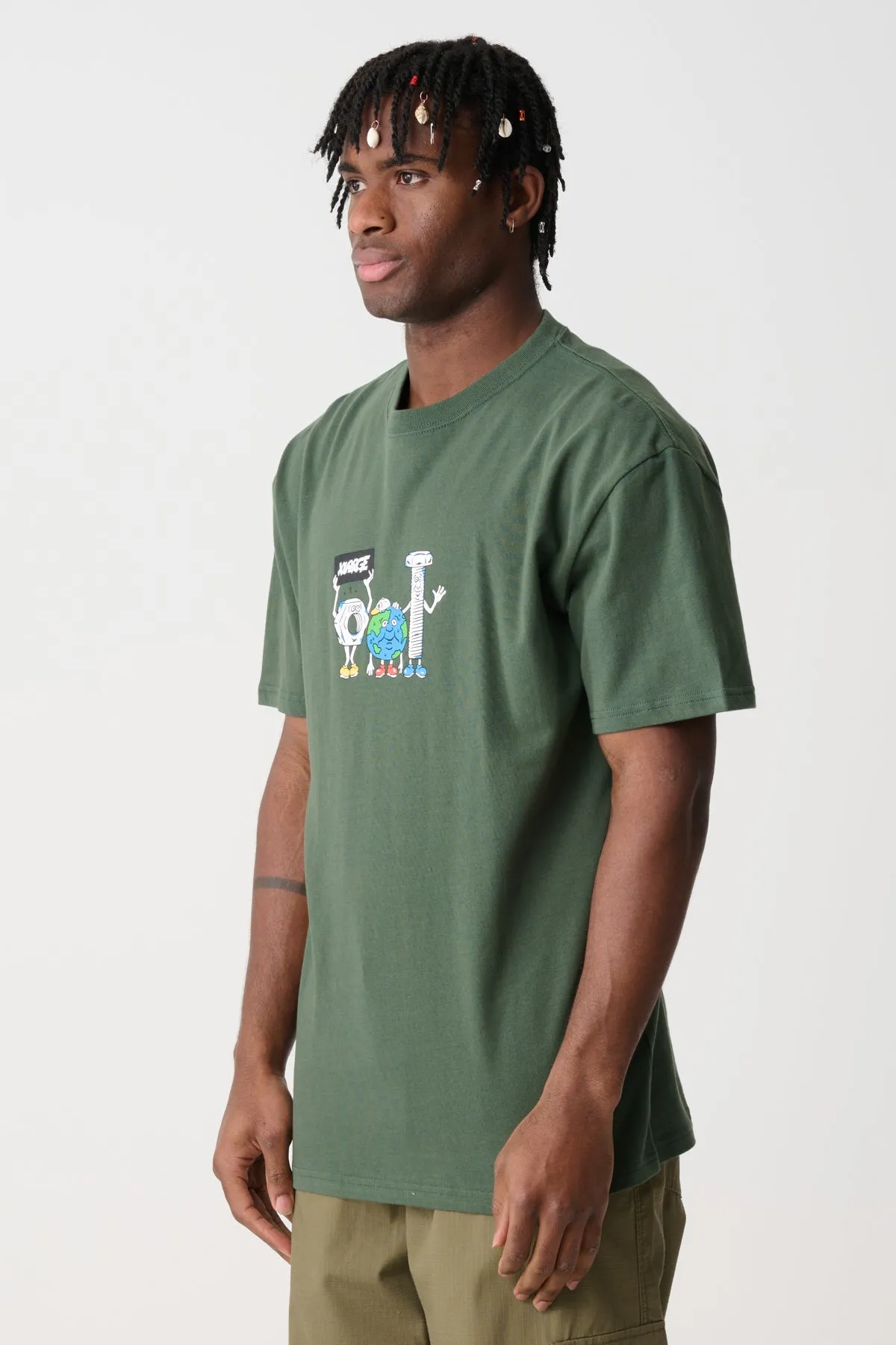 TRIO SS TEE - Forest Green