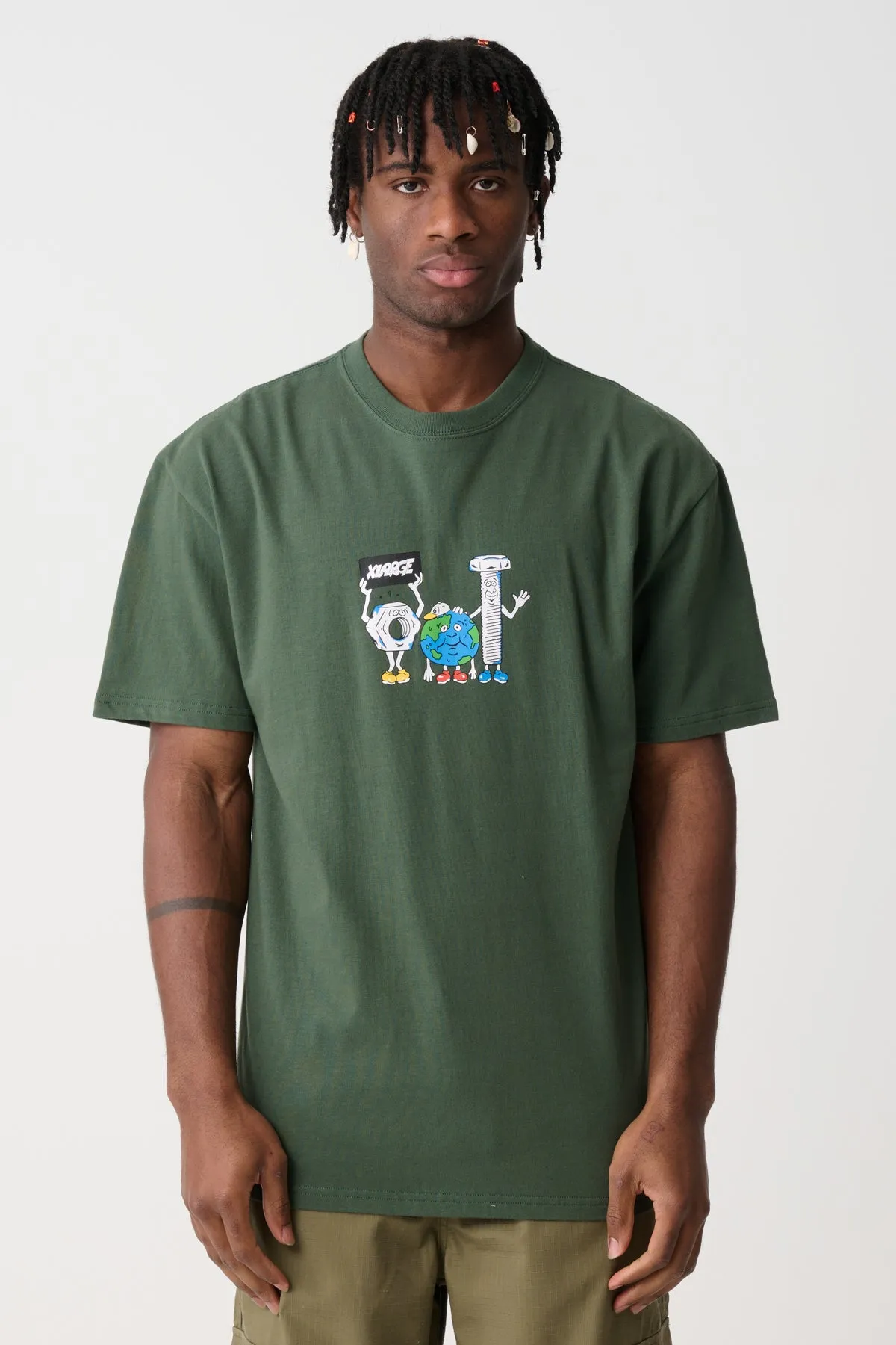 TRIO SS TEE - Forest Green