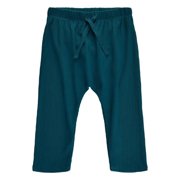 Turquoise Hailey Wide Rib Joggers