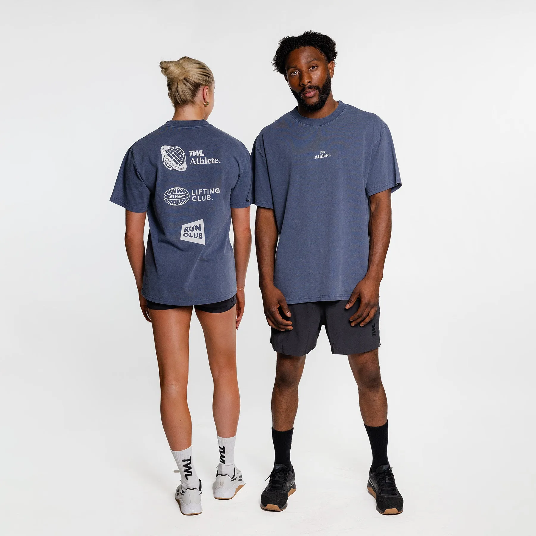 TWL - LIFESTYLE OVERSIZED T-SHIRT - Y2K - ATHLETE/FADED INDIGO