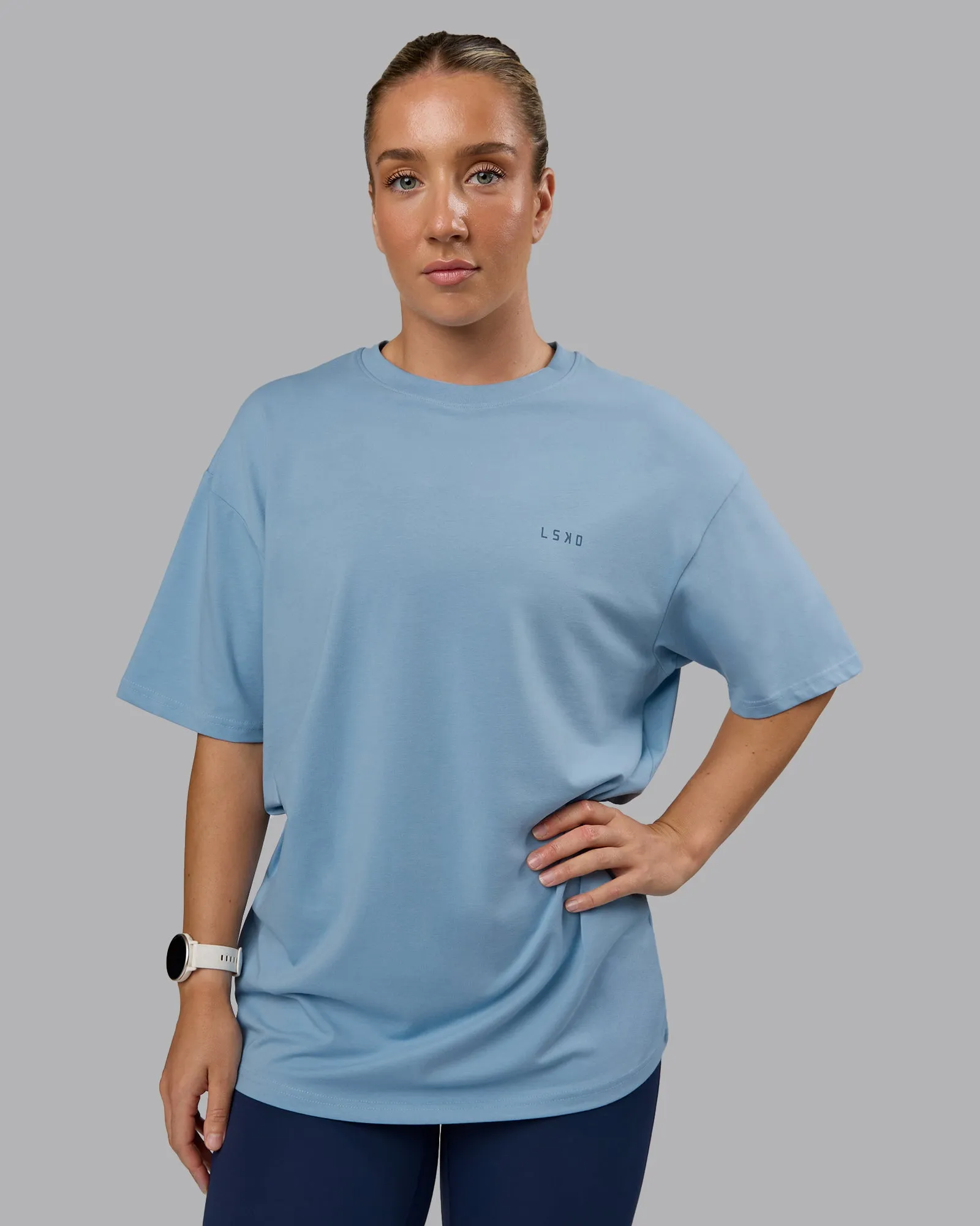 Unisex 1% Better Value Series FLXCotton Tee Oversize - Glacier Lake-Indigo