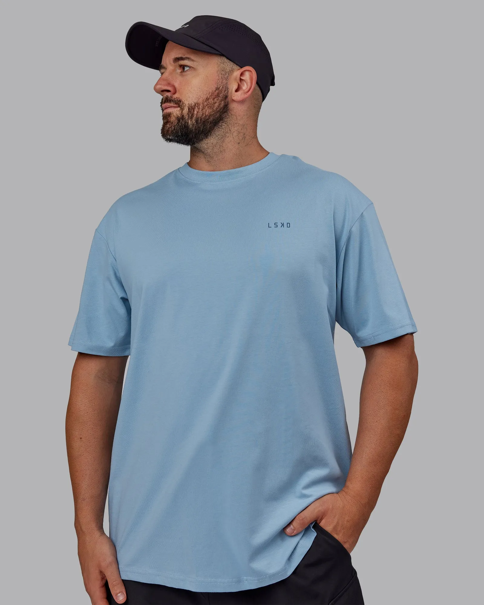Unisex 1% Better Value Series FLXCotton Tee Oversize - Glacier Lake-Indigo