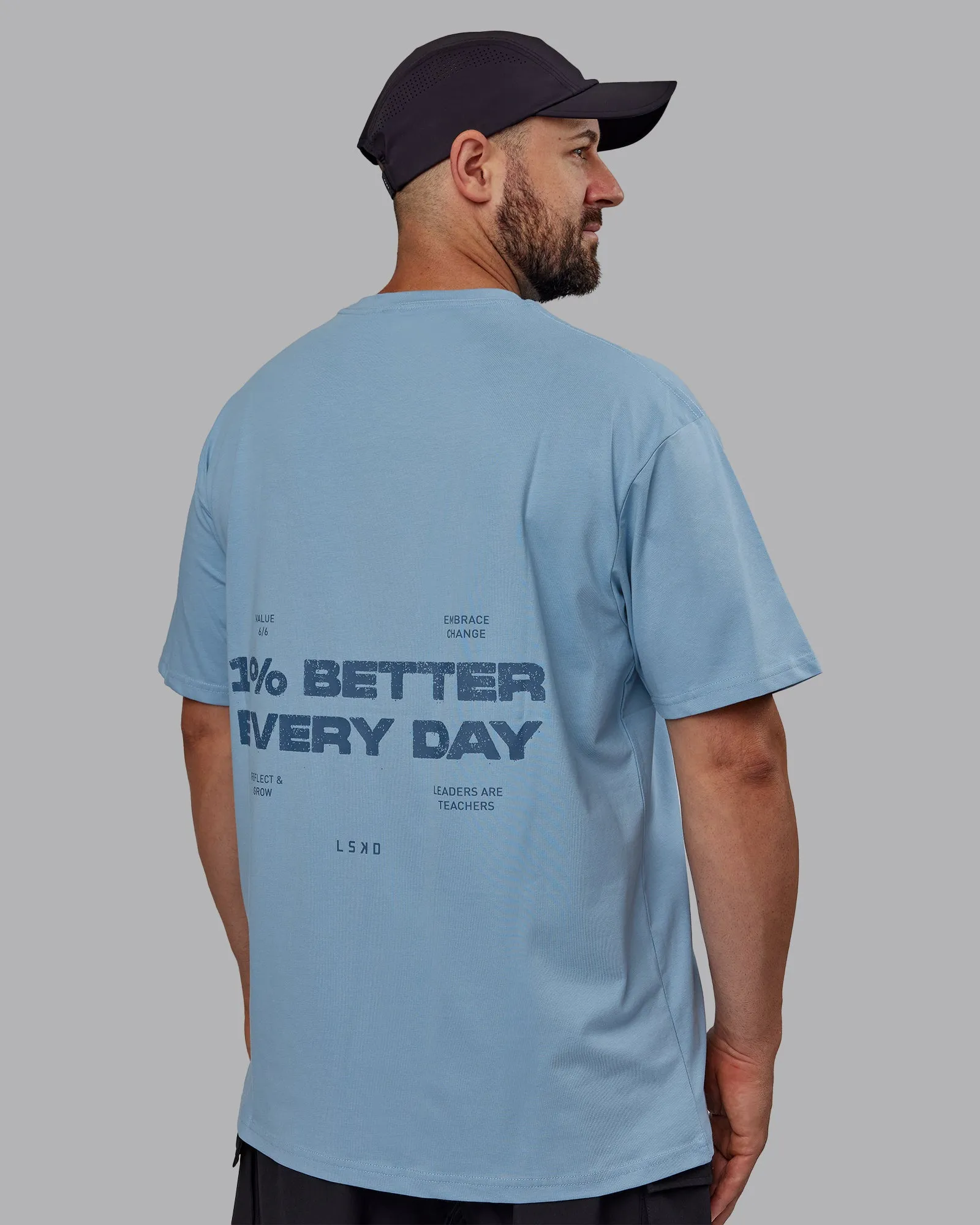 Unisex 1% Better Value Series FLXCotton Tee Oversize - Glacier Lake-Indigo