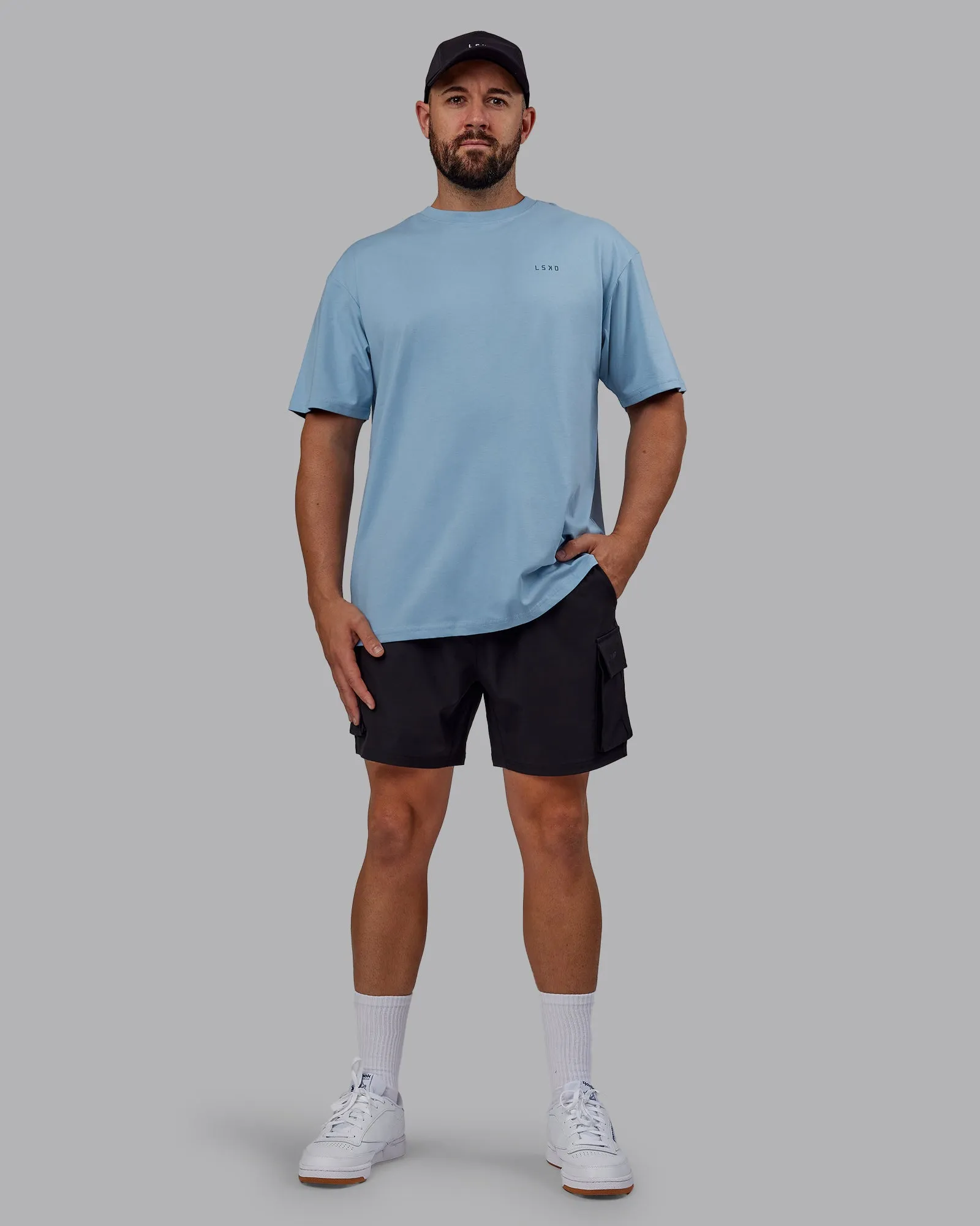 Unisex 1% Better Value Series FLXCotton Tee Oversize - Glacier Lake-Indigo