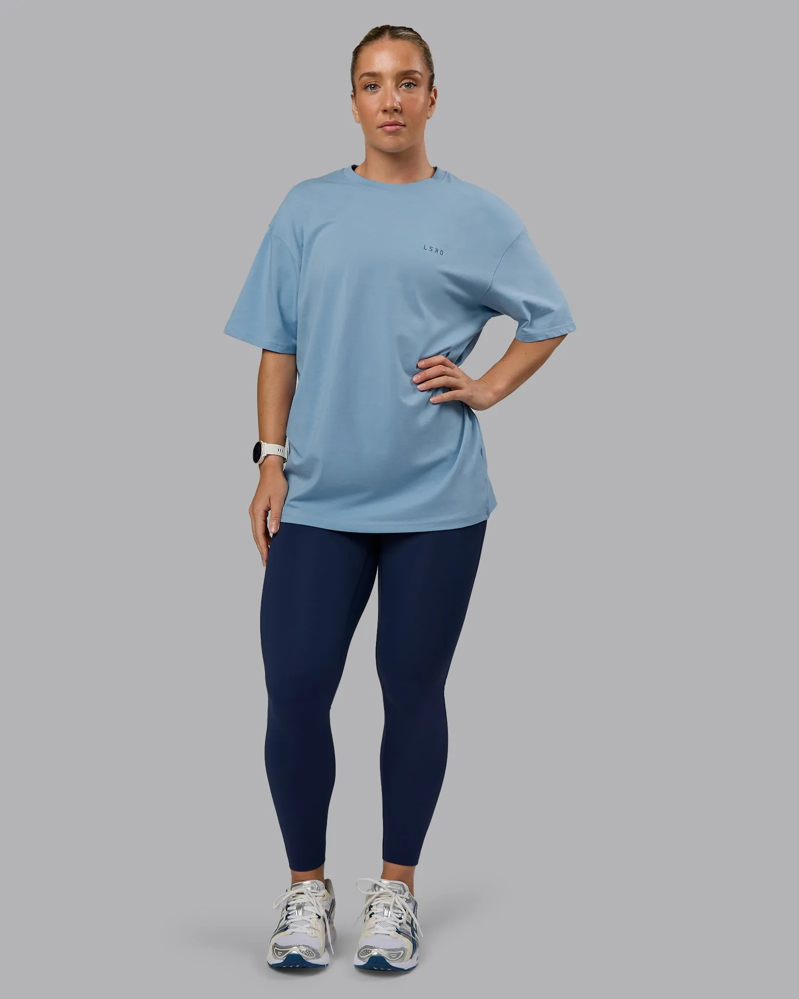 Unisex 1% Better Value Series FLXCotton Tee Oversize - Glacier Lake-Indigo