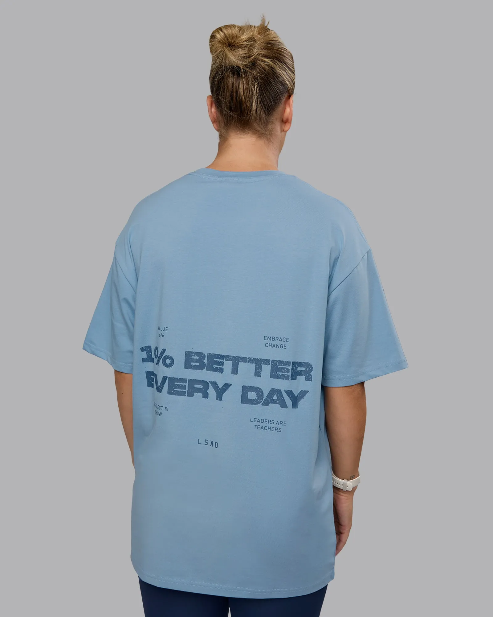 Unisex 1% Better Value Series FLXCotton Tee Oversize - Glacier Lake-Indigo