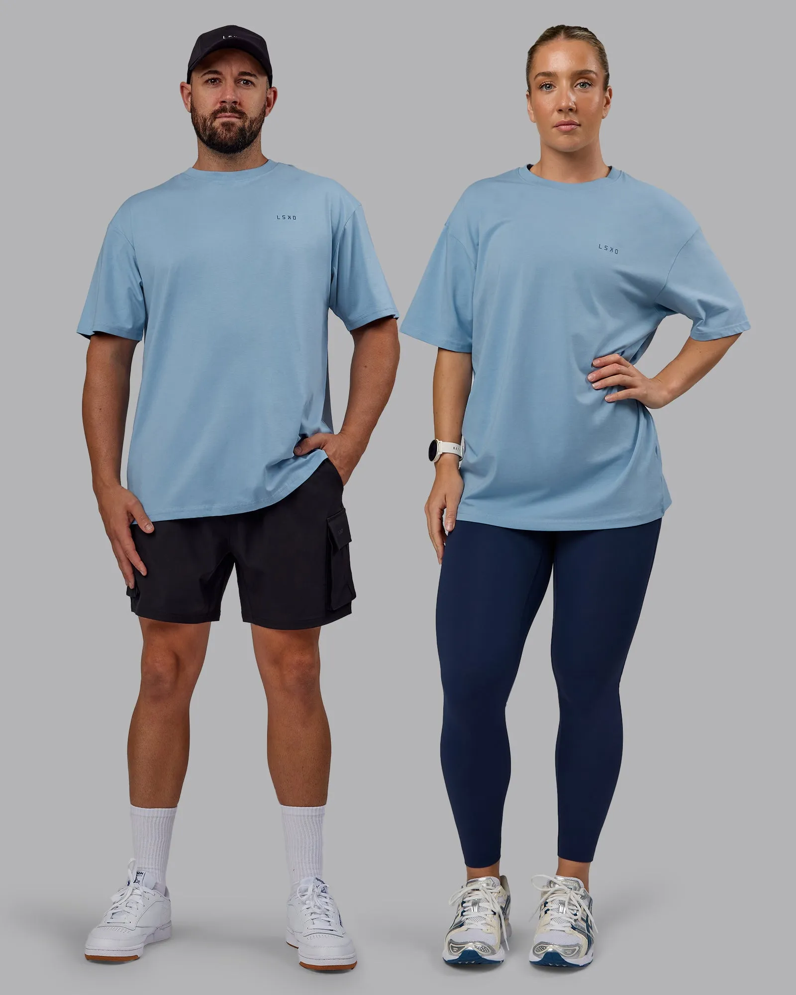 Unisex 1% Better Value Series FLXCotton Tee Oversize - Glacier Lake-Indigo