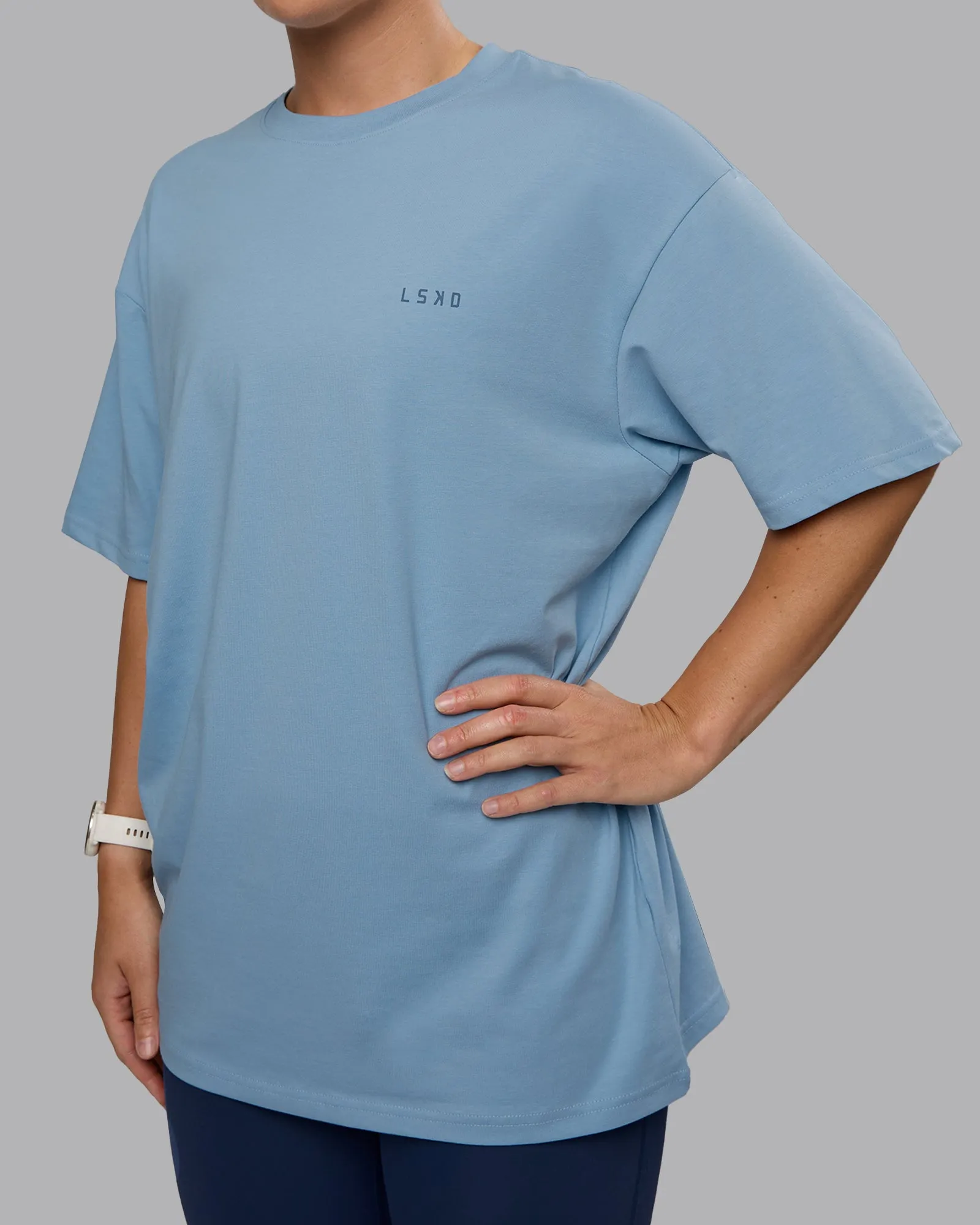 Unisex 1% Better Value Series FLXCotton Tee Oversize - Glacier Lake-Indigo