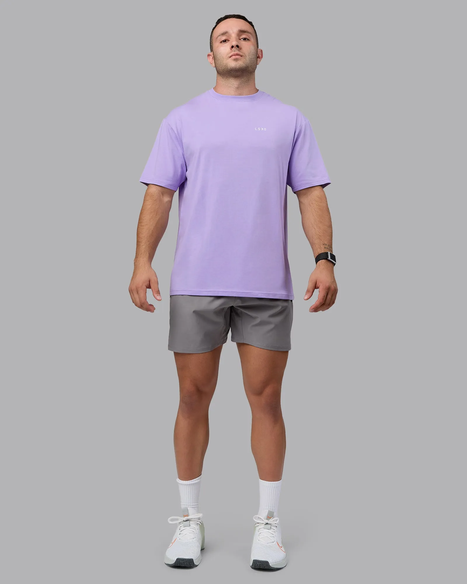 Unisex 1% Better Value Series FLXCotton Tee Oversize - Pale Lilac-White