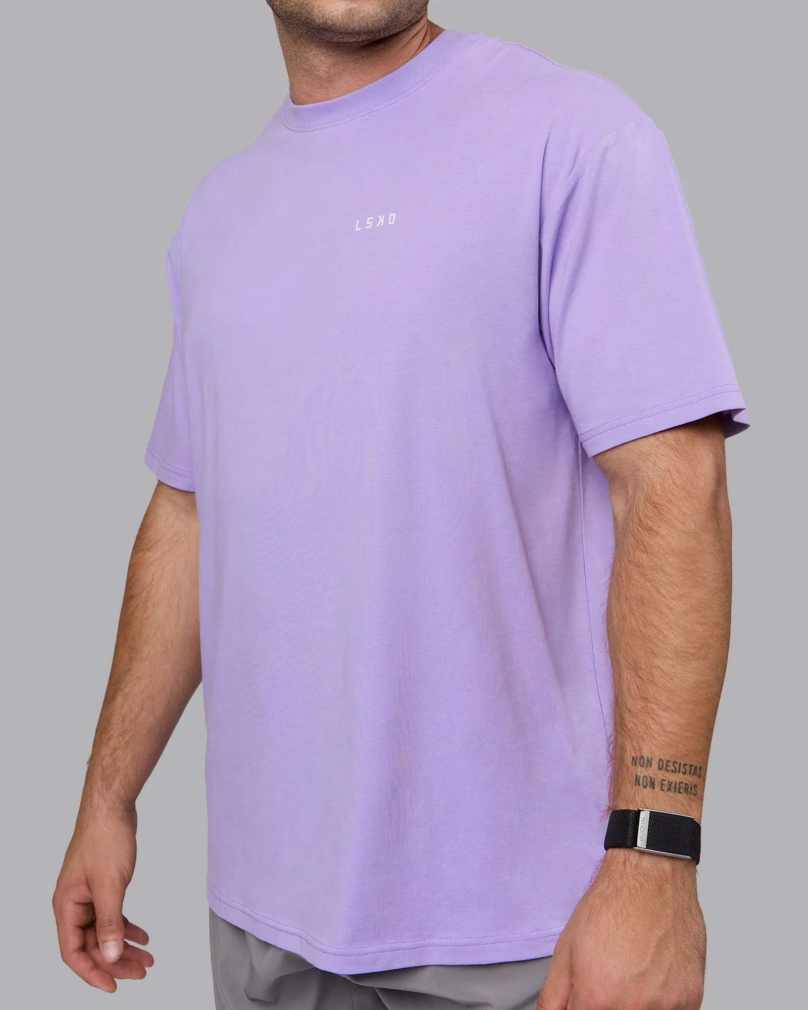 Unisex 1% Better Value Series FLXCotton Tee Oversize - Pale Lilac-White