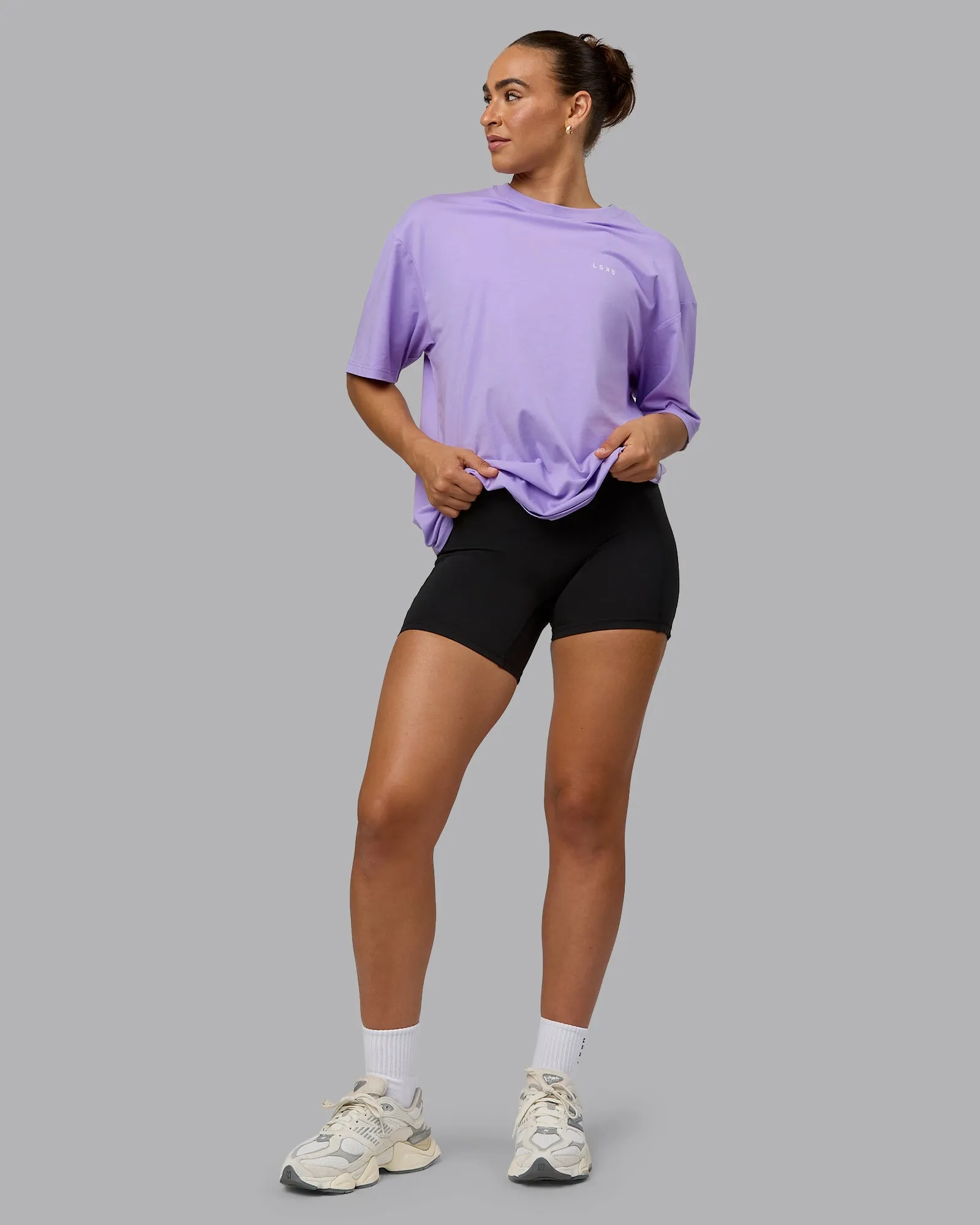 Unisex 1% Better Value Series FLXCotton Tee Oversize - Pale Lilac-White