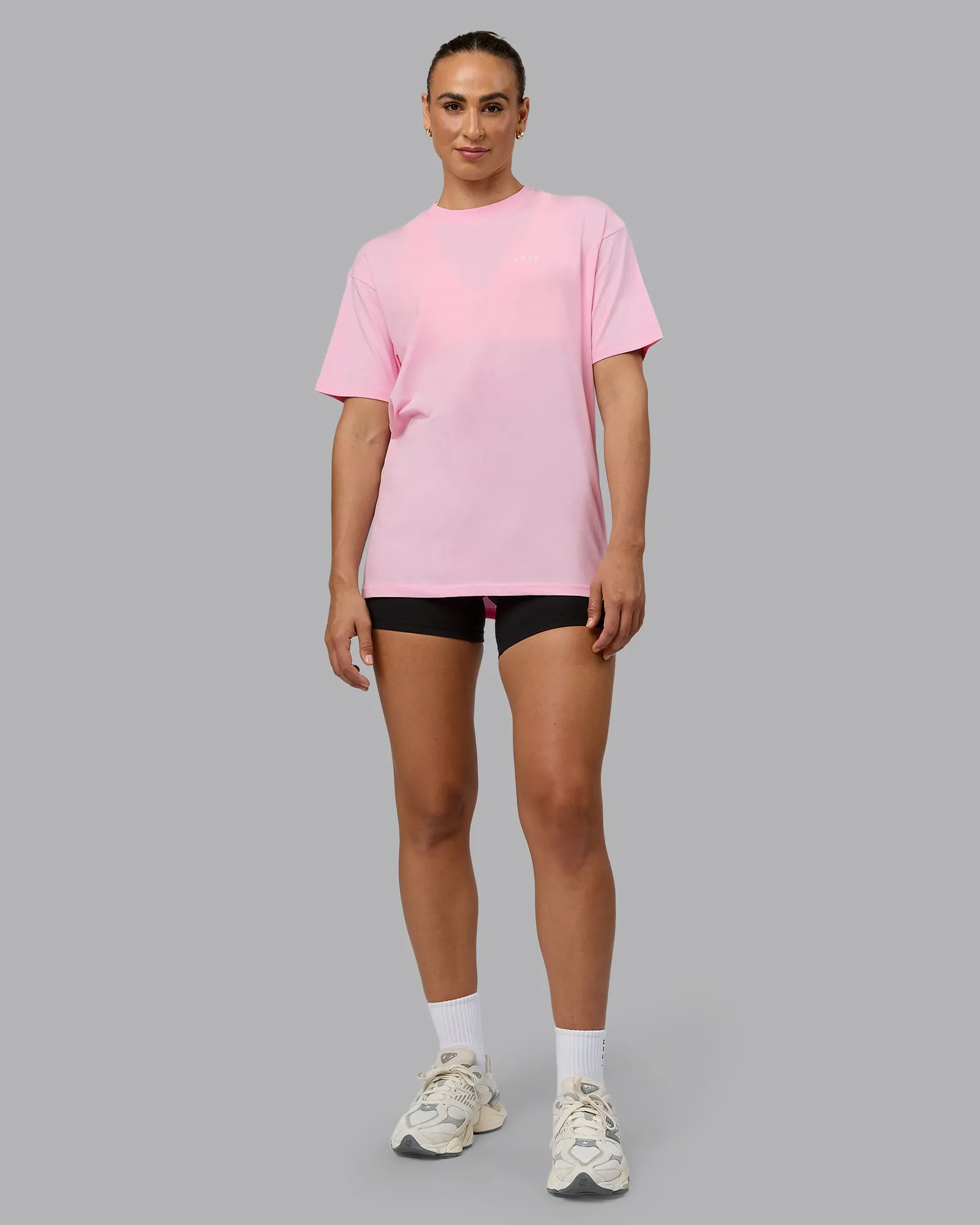 Unisex 1% Better Value Series FLXCotton Tee Oversize - Pale Pink-White