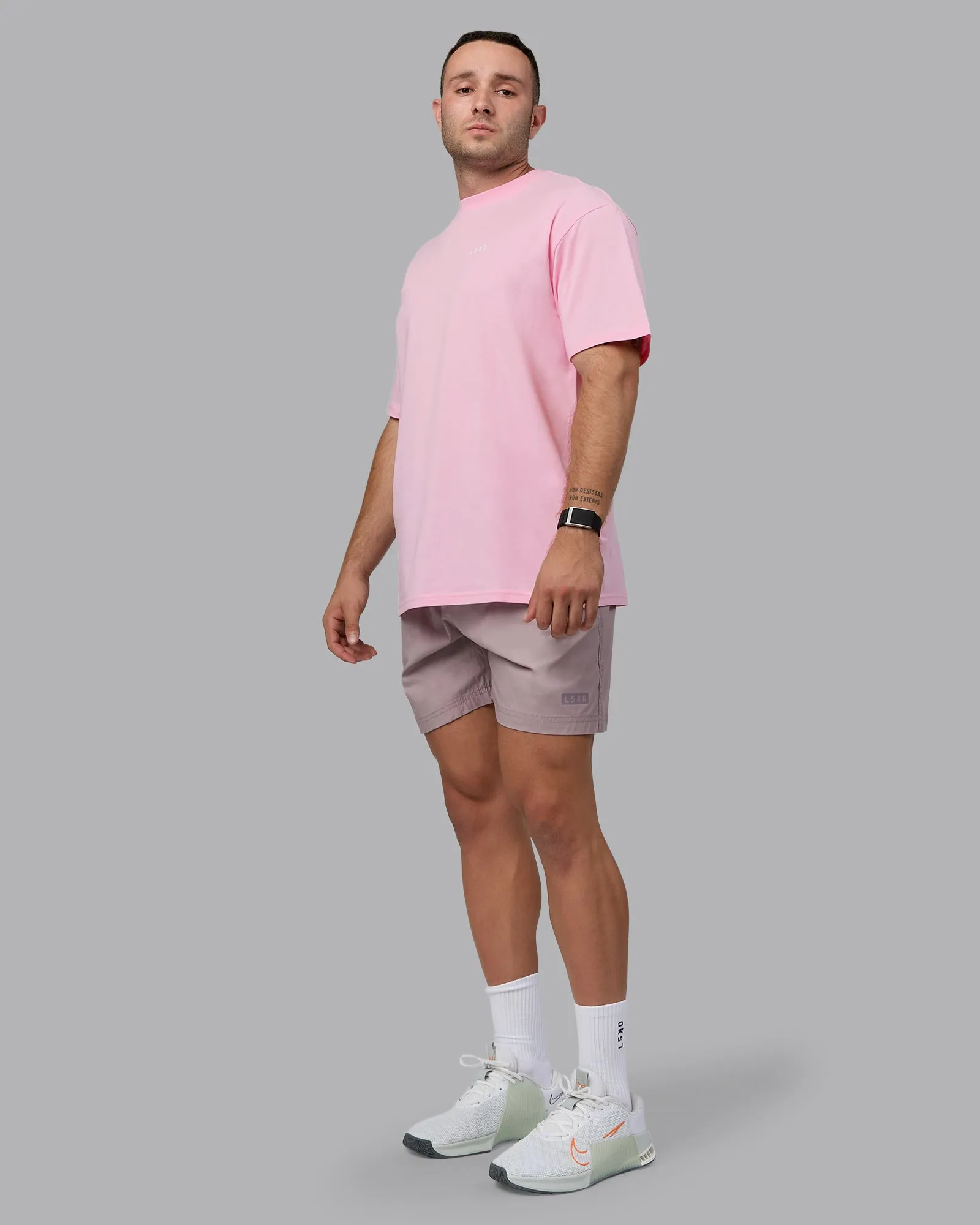 Unisex 1% Better Value Series FLXCotton Tee Oversize - Pale Pink-White