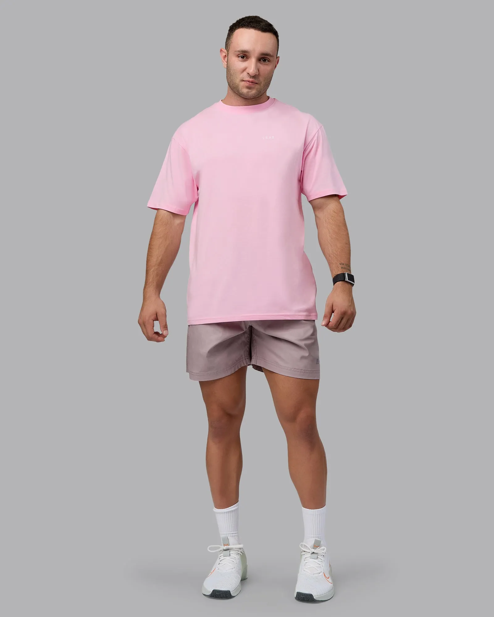 Unisex 1% Better Value Series FLXCotton Tee Oversize - Pale Pink-White