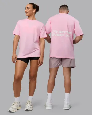 Unisex 1% Better Value Series FLXCotton Tee Oversize - Pale Pink-White