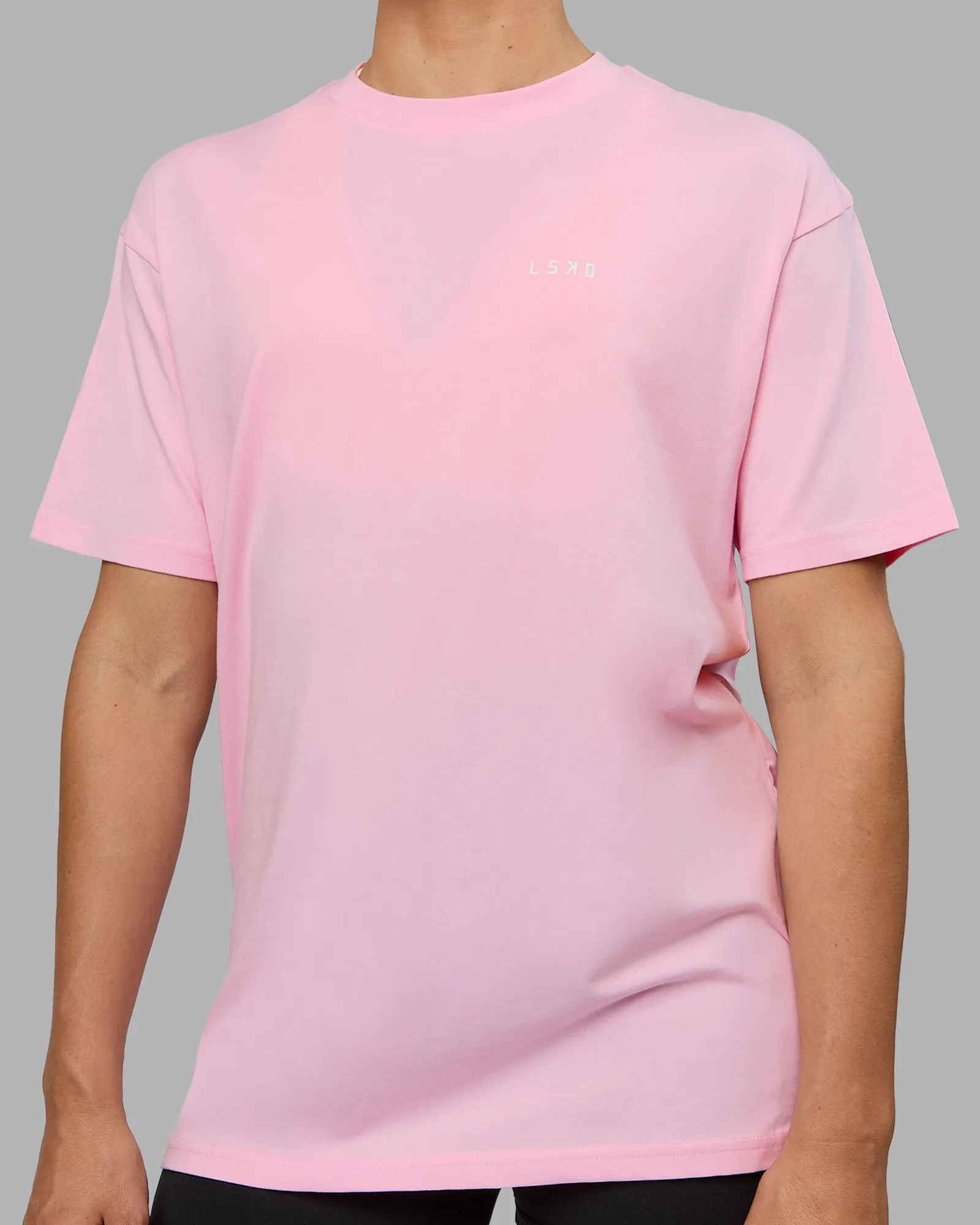 Unisex 1% Better Value Series FLXCotton Tee Oversize - Pale Pink-White