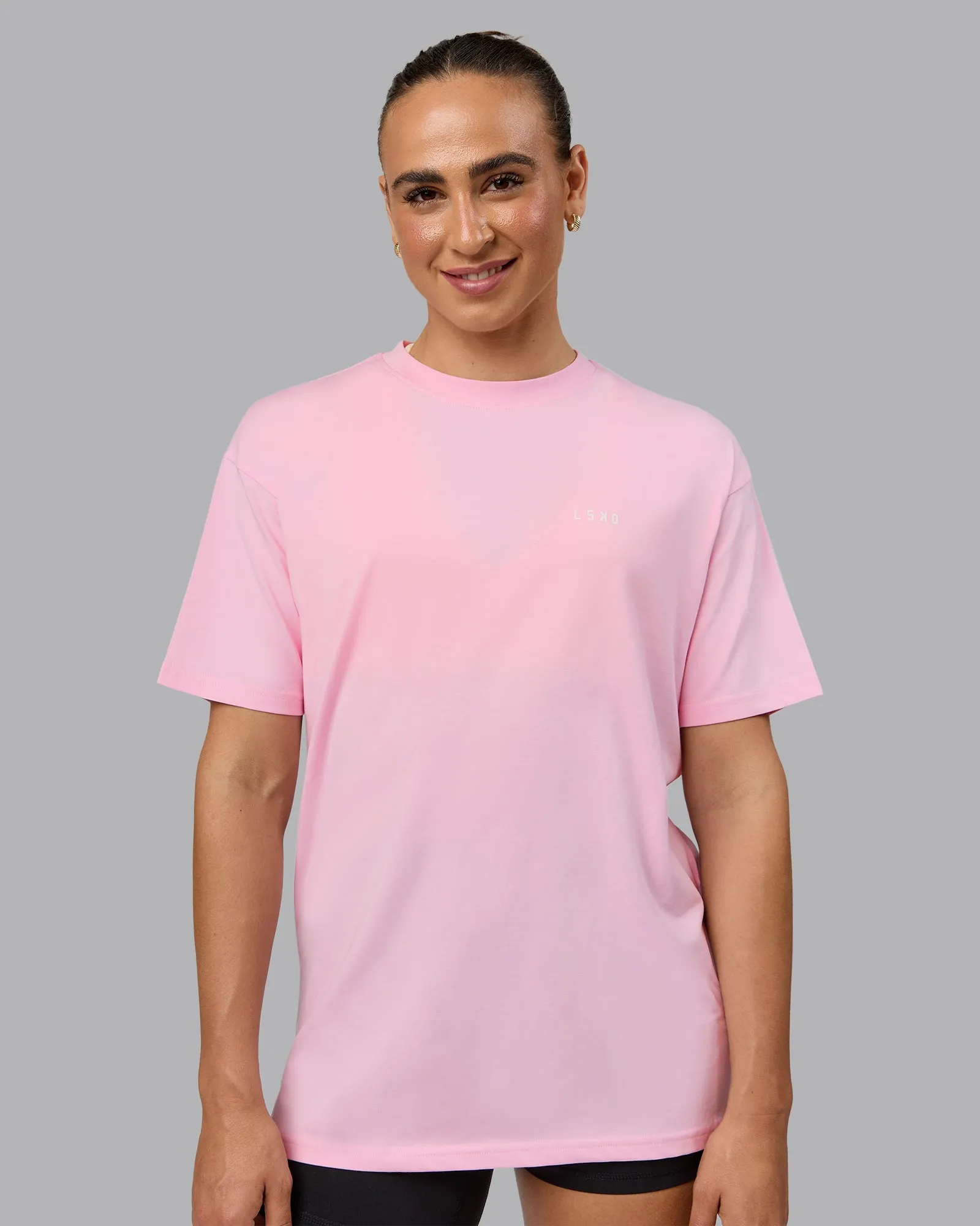 Unisex 1% Better Value Series FLXCotton Tee Oversize - Pale Pink-White