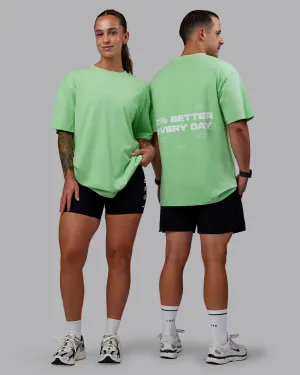 Unisex 1% Better Value Series FLXCotton Tee Oversize - Surreal Green-White