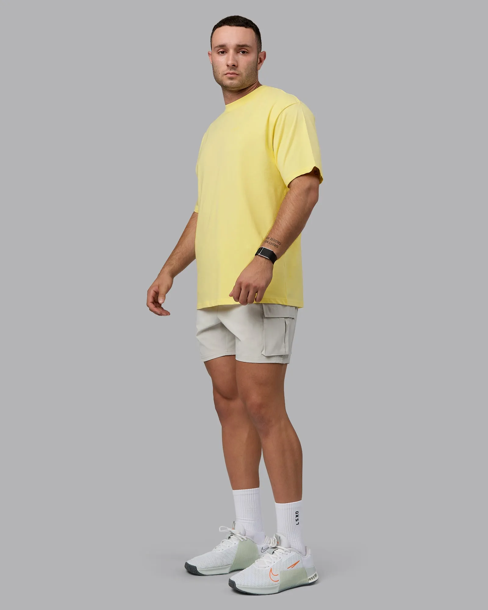 Unisex Enjoy the Journey Value Series FLXCotton Tee Oversize - Pale Yellow-Sundress