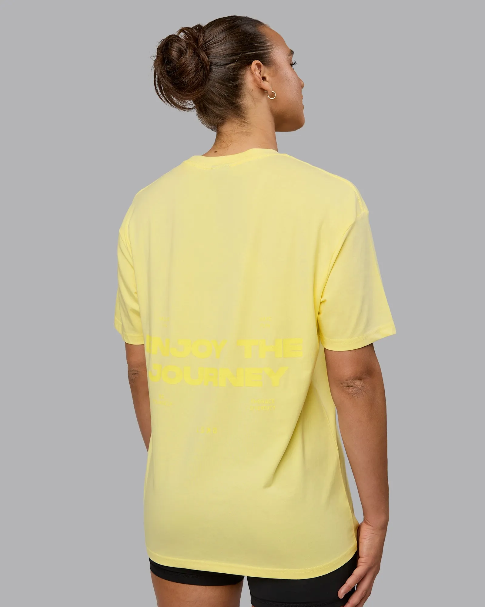 Unisex Enjoy the Journey Value Series FLXCotton Tee Oversize - Pale Yellow-Sundress