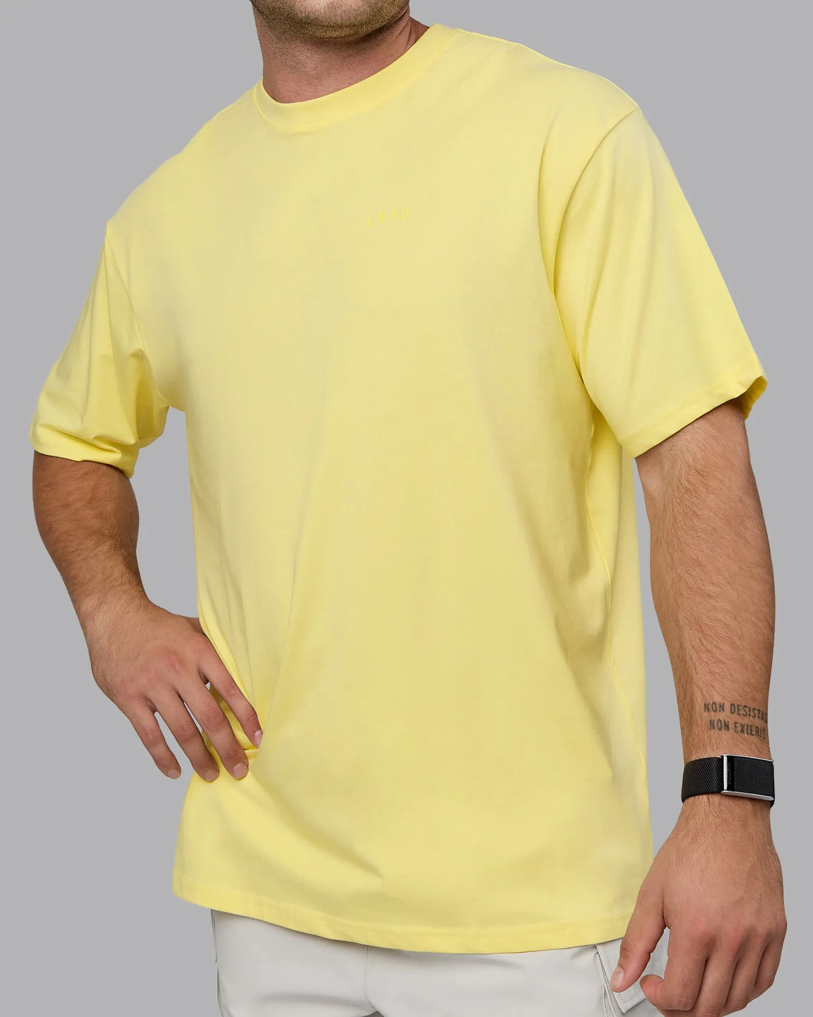 Unisex Enjoy the Journey Value Series FLXCotton Tee Oversize - Pale Yellow-Sundress