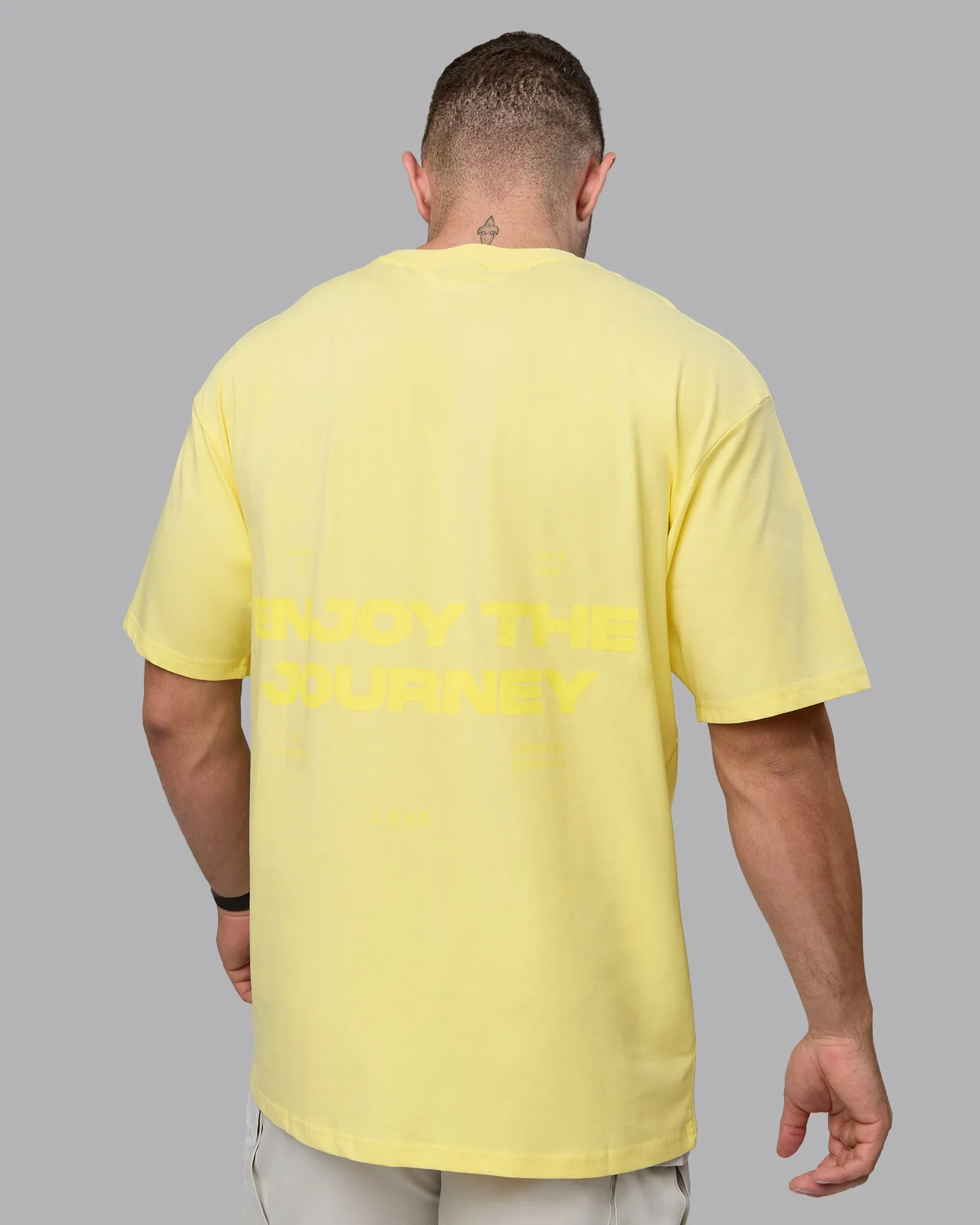 Unisex Enjoy the Journey Value Series FLXCotton Tee Oversize - Pale Yellow-Sundress