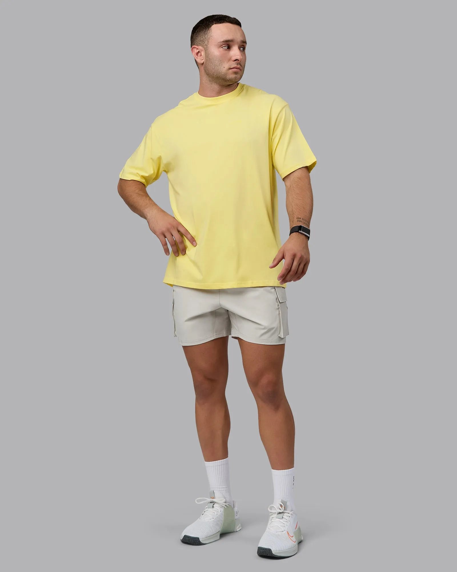 Unisex Enjoy the Journey Value Series FLXCotton Tee Oversize - Pale Yellow-Sundress