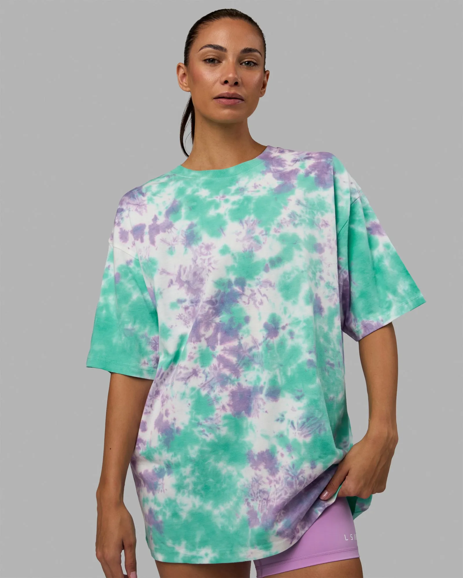 Unisex Lifting Club Heavyweight Tee Oversize - Cockatoo-Tie Dye