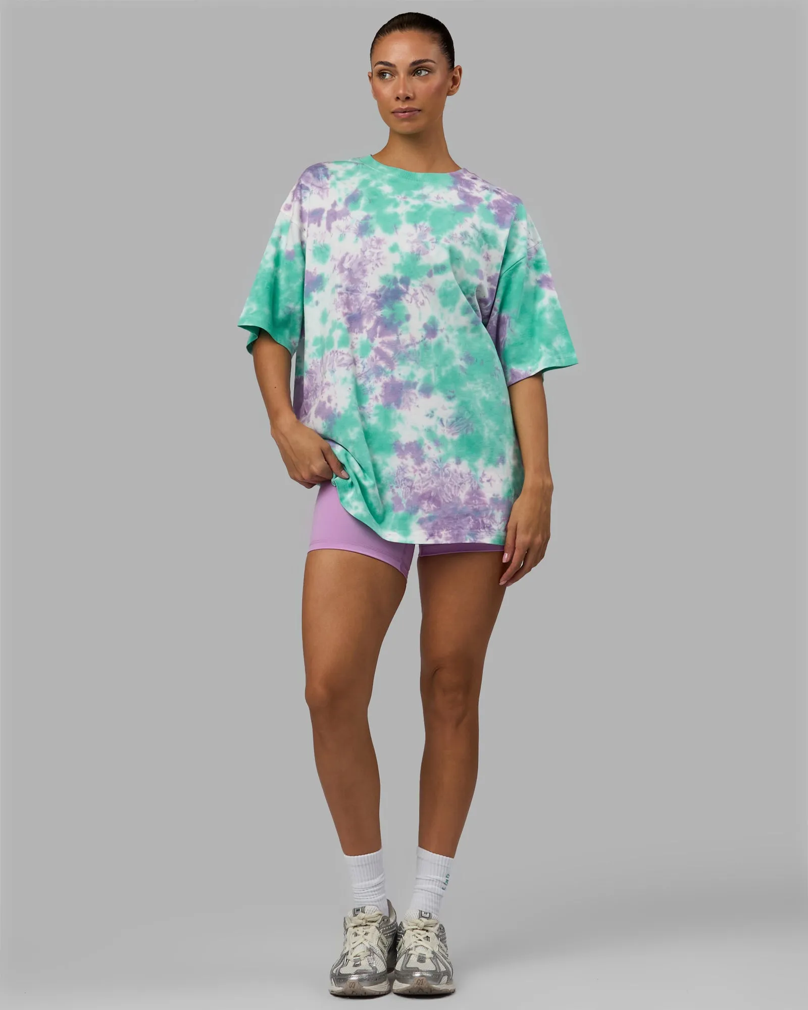 Unisex Lifting Club Heavyweight Tee Oversize - Cockatoo-Tie Dye