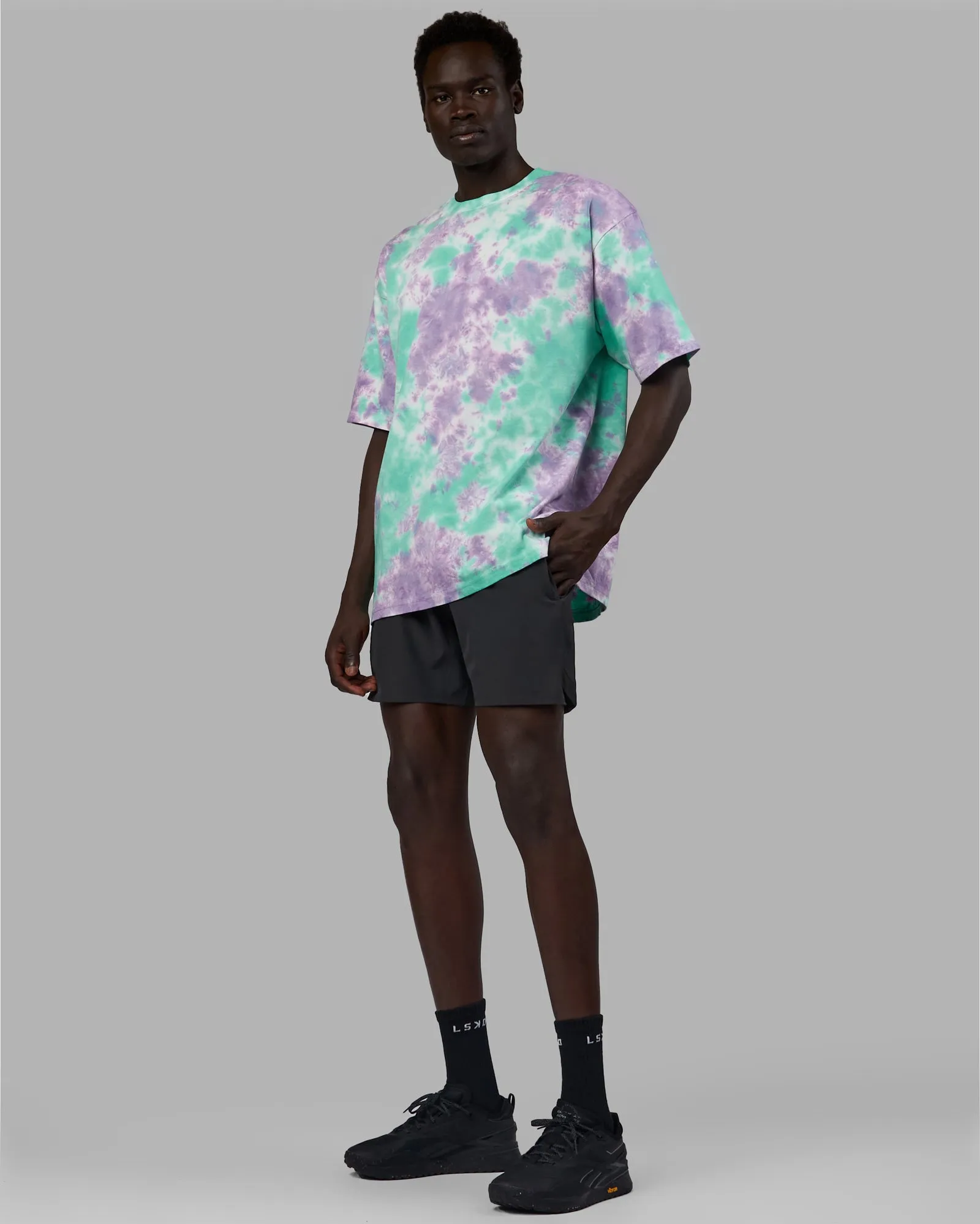 Unisex Lifting Club Heavyweight Tee Oversize - Cockatoo-Tie Dye