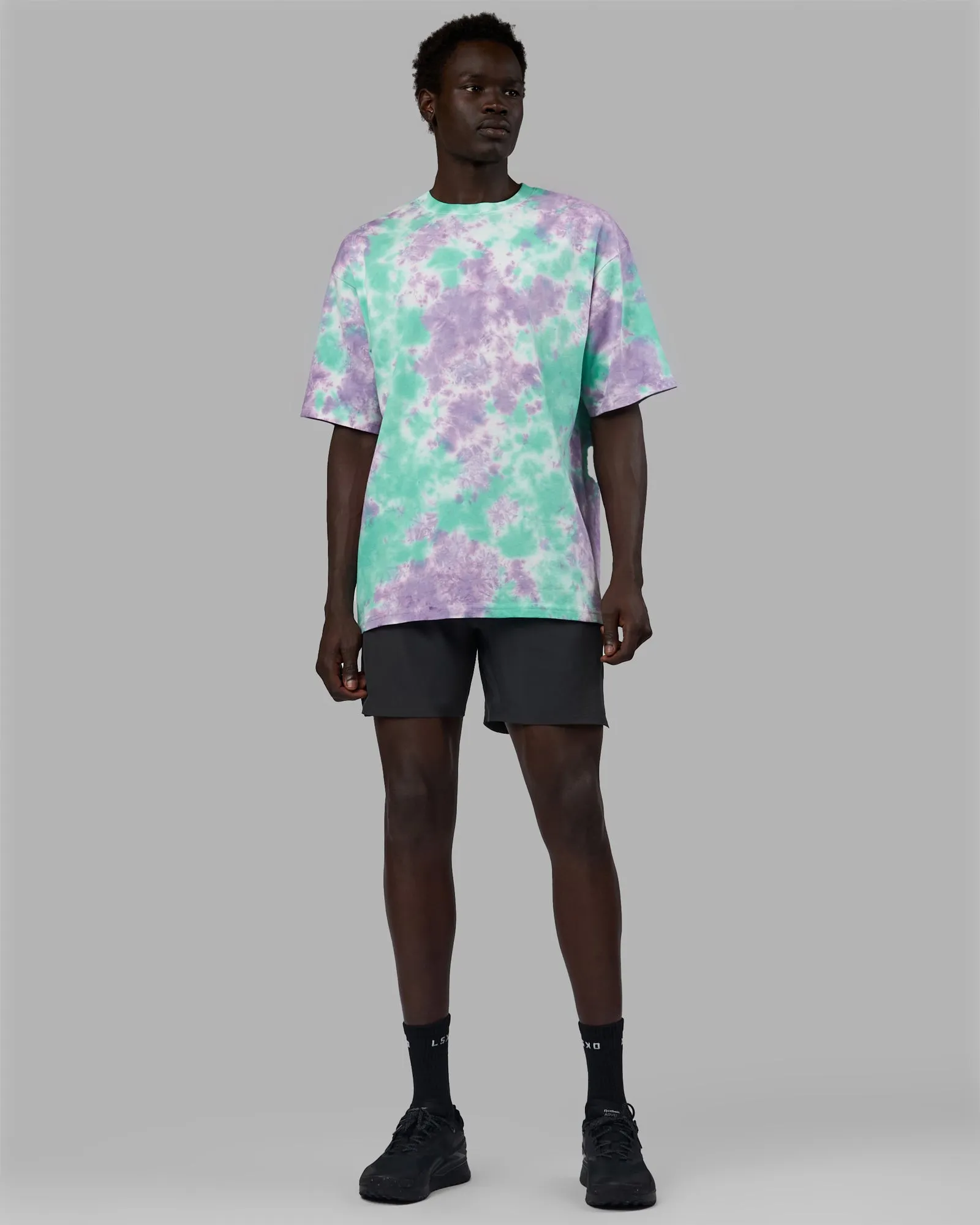 Unisex Lifting Club Heavyweight Tee Oversize - Cockatoo-Tie Dye