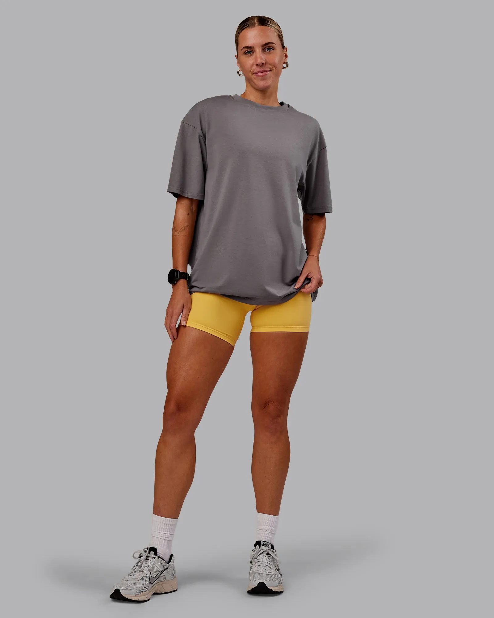 Variation FLXCotton Oversized Tee - Storm Front-Pale Banana
