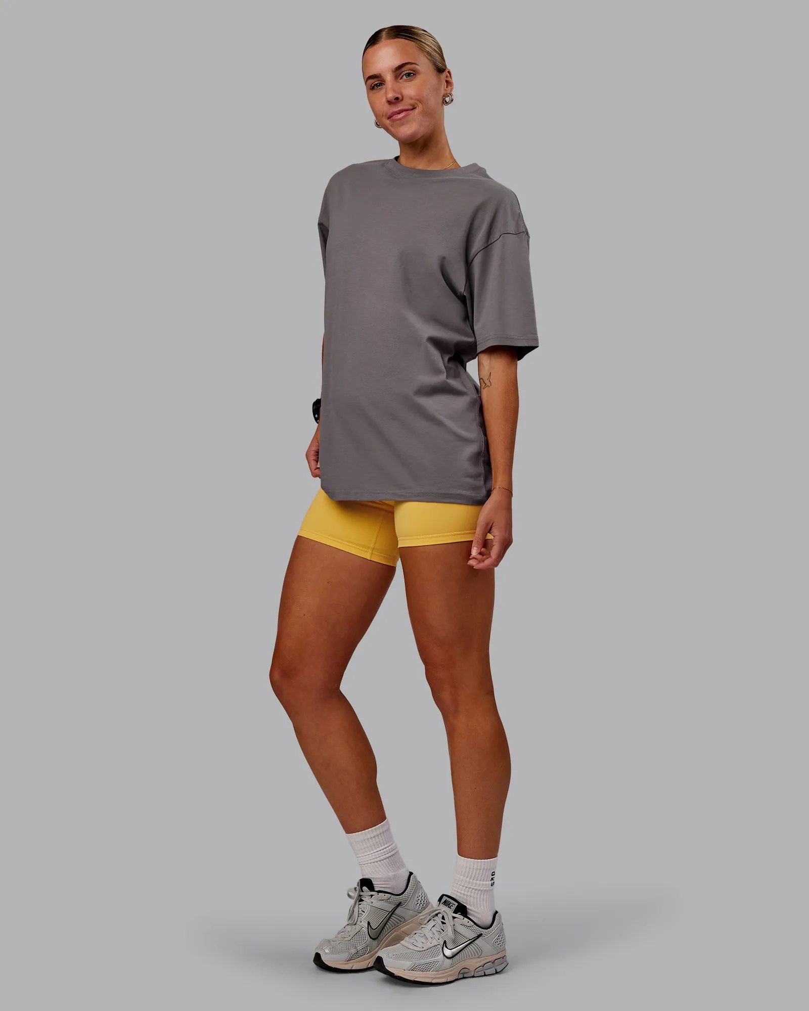 Variation FLXCotton Oversized Tee - Storm Front-Pale Banana
