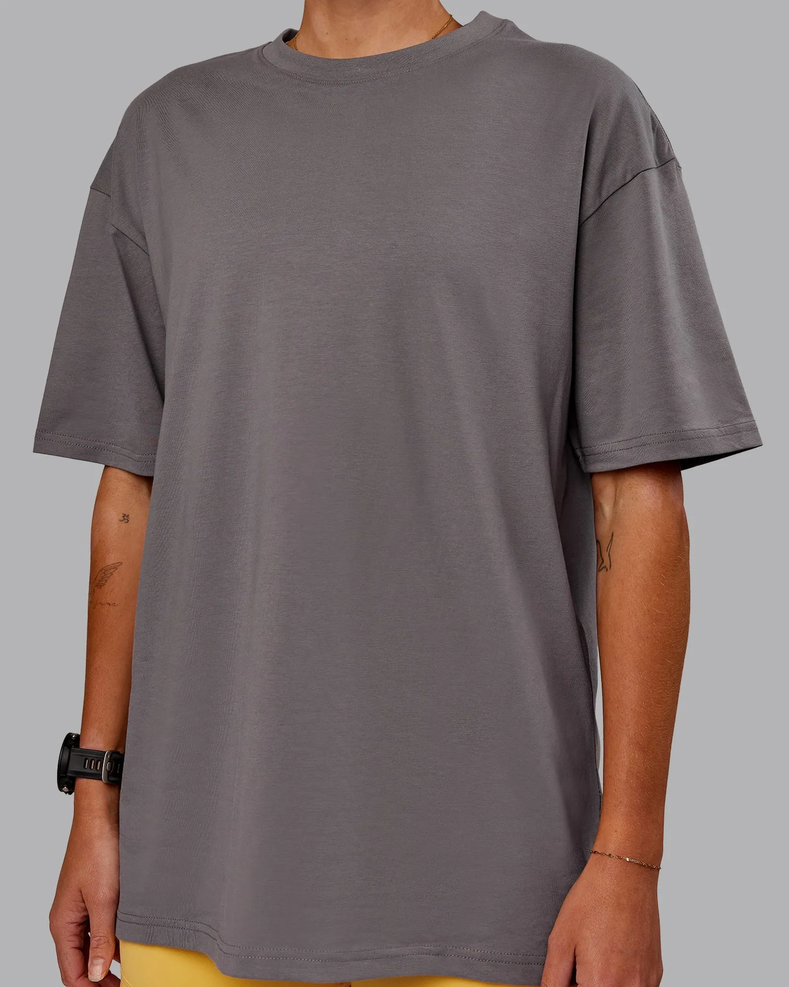 Variation FLXCotton Oversized Tee - Storm Front-Pale Banana