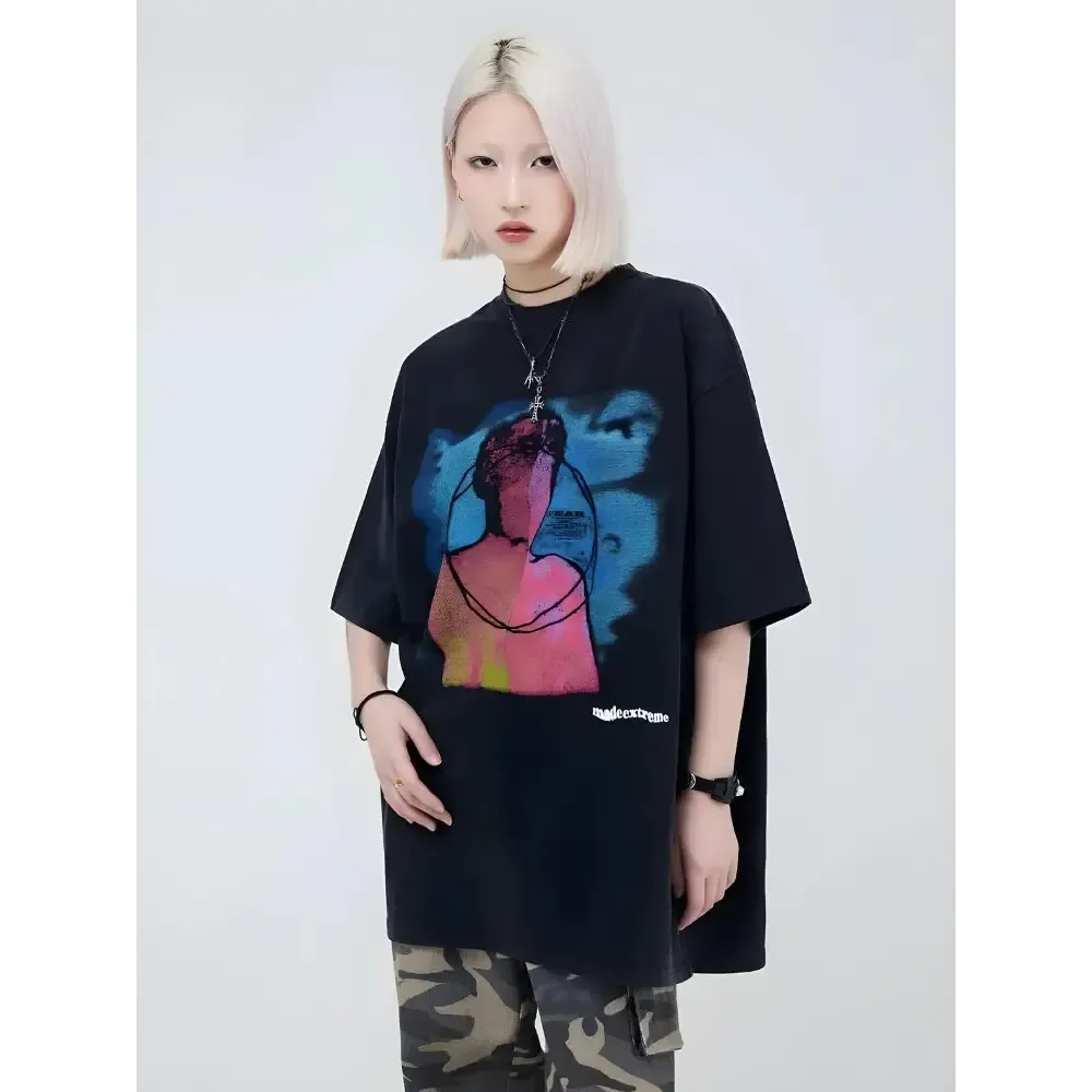 Vibrant Y2K Abstract Design T-Shirt for Unique Style and Comfort