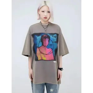 Vibrant Y2K Abstract Design T-Shirt for Unique Style and Comfort