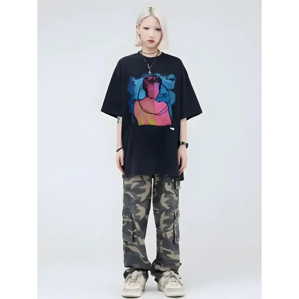 Vibrant Y2K Abstract Design T-Shirt for Unique Style and Comfort