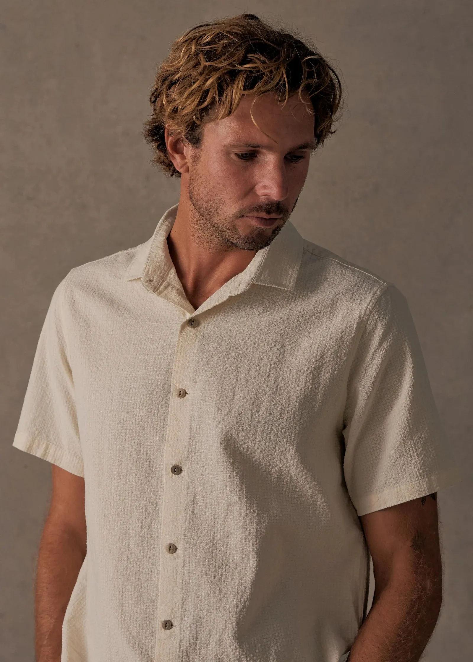 Waffle Shirt Macadamia