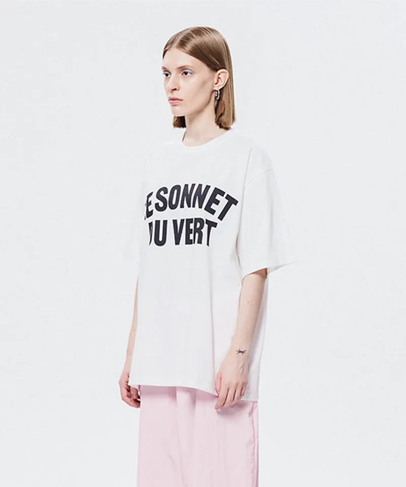 [Warehouse Sale] LE SONNET Oversize Logo T - White