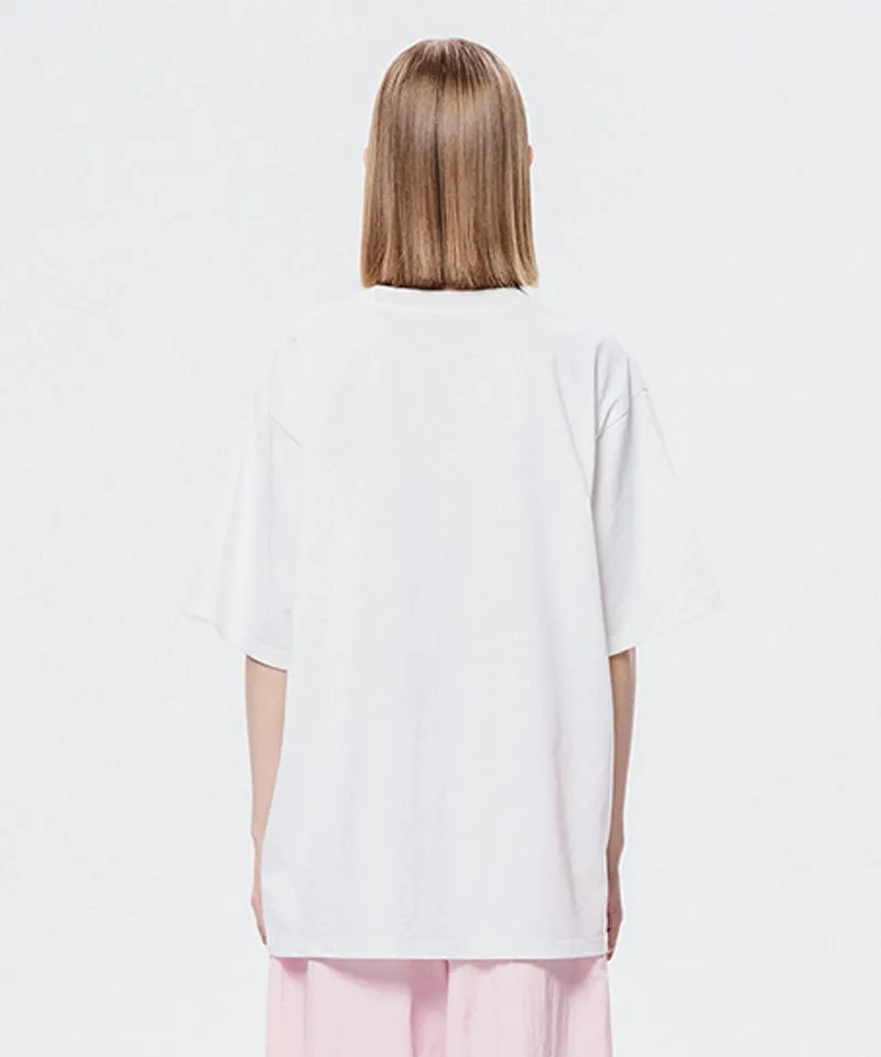 [Warehouse Sale] LE SONNET Oversize Logo T - White