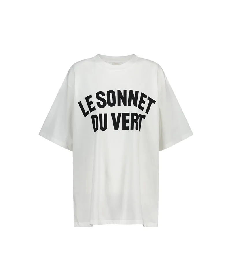[Warehouse Sale] LE SONNET Oversize Logo T - White
